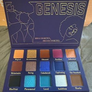 Discontinued Midas Cosmetics X Drench Cosmetics Genesis Palette